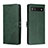 Custodia Portafoglio In Pelle Cover con Supporto H02X per Google Pixel 6a 5G Verde