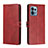 Custodia Portafoglio In Pelle Cover con Supporto H02X per Motorola Moto Edge Plus (2023) 5G Rosso