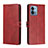 Custodia Portafoglio In Pelle Cover con Supporto H02X per Motorola Moto G Stylus (2023) 5G Rosso