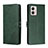 Custodia Portafoglio In Pelle Cover con Supporto H02X per Motorola Moto G53 5G Verde