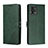 Custodia Portafoglio In Pelle Cover con Supporto H02X per Motorola Moto G72 Verde