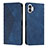 Custodia Portafoglio In Pelle Cover con Supporto H02X per Nothing Phone 1 Blu