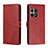 Custodia Portafoglio In Pelle Cover con Supporto H02X per OnePlus 10 Pro 5G Rosso