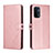 Custodia Portafoglio In Pelle Cover con Supporto H02X per OnePlus Nord N200 5G Oro Rosa