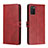 Custodia Portafoglio In Pelle Cover con Supporto H02X per Samsung Galaxy A02s Rosso