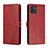 Custodia Portafoglio In Pelle Cover con Supporto H02X per Samsung Galaxy A03 Rosso