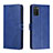 Custodia Portafoglio In Pelle Cover con Supporto H02X per Samsung Galaxy A03s Blu