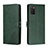 Custodia Portafoglio In Pelle Cover con Supporto H02X per Samsung Galaxy A03s Verde