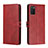 Custodia Portafoglio In Pelle Cover con Supporto H02X per Samsung Galaxy F02S SM-E025F Rosso