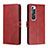 Custodia Portafoglio In Pelle Cover con Supporto H02X per Xiaomi Mi 10S 5G Rosso