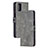 Custodia Portafoglio In Pelle Cover con Supporto H02X per Xiaomi Mi 10T 5G Grigio