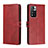 Custodia Portafoglio In Pelle Cover con Supporto H02X per Xiaomi Mi 11i 5G (2022) Rosso