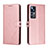 Custodia Portafoglio In Pelle Cover con Supporto H02X per Xiaomi Mi 12T 5G Oro Rosa