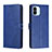 Custodia Portafoglio In Pelle Cover con Supporto H02X per Xiaomi Poco C50 Blu