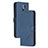 Custodia Portafoglio In Pelle Cover con Supporto H02X per Xiaomi Poco M2 Blu