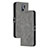 Custodia Portafoglio In Pelle Cover con Supporto H02X per Xiaomi Poco M2 Grigio