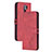 Custodia Portafoglio In Pelle Cover con Supporto H02X per Xiaomi Poco M2 Rosso