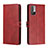 Custodia Portafoglio In Pelle Cover con Supporto H02X per Xiaomi POCO M3 Pro 5G Rosso