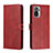 Custodia Portafoglio In Pelle Cover con Supporto H02X per Xiaomi Poco M5S Rosso