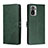 Custodia Portafoglio In Pelle Cover con Supporto H02X per Xiaomi Poco M5S Verde