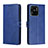 Custodia Portafoglio In Pelle Cover con Supporto H02X per Xiaomi Redmi 10 Power Blu