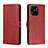 Custodia Portafoglio In Pelle Cover con Supporto H02X per Xiaomi Redmi 10 Power Rosso