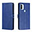 Custodia Portafoglio In Pelle Cover con Supporto H02X per Xiaomi Redmi A1 Plus Blu