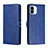 Custodia Portafoglio In Pelle Cover con Supporto H02X per Xiaomi Redmi A2 Plus Blu