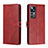 Custodia Portafoglio In Pelle Cover con Supporto H02X per Xiaomi Redmi K50 Ultra 5G Rosso