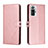 Custodia Portafoglio In Pelle Cover con Supporto H02X per Xiaomi Redmi Note 10 Pro 4G Oro Rosa