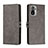 Custodia Portafoglio In Pelle Cover con Supporto H02X per Xiaomi Redmi Note 10S 4G Grigio