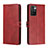 Custodia Portafoglio In Pelle Cover con Supporto H02X per Xiaomi Redmi Note 11 4G (2022) Rosso