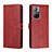 Custodia Portafoglio In Pelle Cover con Supporto H02X per Xiaomi Redmi Note 11T 5G Rosso