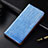 Custodia Portafoglio In Pelle Cover con Supporto H03 per Apple iPhone 13 Cielo Blu