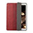 Custodia Portafoglio In Pelle Cover con Supporto H03 per Apple New iPad 9.7 (2017) Rosso