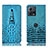 Custodia Portafoglio In Pelle Cover con Supporto H03P per Motorola Moto Edge S30 Pro 5G Cielo Blu