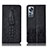 Custodia Portafoglio In Pelle Cover con Supporto H03P per Xiaomi Mi 12 Pro 5G Nero