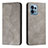 Custodia Portafoglio In Pelle Cover con Supporto H03X per Motorola Moto Edge Plus (2023) 5G Grigio