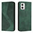 Custodia Portafoglio In Pelle Cover con Supporto H03X per Motorola Moto G73 5G Verde