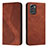 Custodia Portafoglio In Pelle Cover con Supporto H03X per Nokia G60 5G Marrone