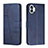 Custodia Portafoglio In Pelle Cover con Supporto H03X per Nothing Phone 1 Blu