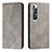 Custodia Portafoglio In Pelle Cover con Supporto H03X per Xiaomi Mi 10S 5G Grigio