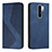 Custodia Portafoglio In Pelle Cover con Supporto H03X per Xiaomi Poco M2 Blu