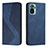 Custodia Portafoglio In Pelle Cover con Supporto H03X per Xiaomi Poco M5S Blu