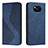 Custodia Portafoglio In Pelle Cover con Supporto H03X per Xiaomi Poco X3 NFC Blu