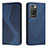 Custodia Portafoglio In Pelle Cover con Supporto H03X per Xiaomi Redmi 10 (2022) Blu