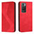 Custodia Portafoglio In Pelle Cover con Supporto H03X per Xiaomi Redmi 10 (2022) Rosso