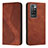 Custodia Portafoglio In Pelle Cover con Supporto H03X per Xiaomi Redmi 10 4G Marrone