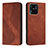 Custodia Portafoglio In Pelle Cover con Supporto H03X per Xiaomi Redmi 10 India Marrone