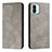 Custodia Portafoglio In Pelle Cover con Supporto H03X per Xiaomi Redmi A1 Grigio